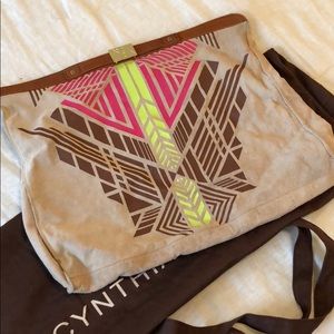 Cynthia Vincent bank style bag suede